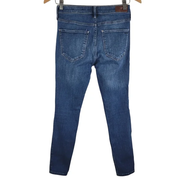 Hollister Jeans Women Size 3 Short Skinny High Rise Dark Wash Blue Denim Casual - Picture 2 of 6